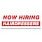 Signmission Now Hiring Hairdressers Banner Apply Inside Accepting Application Single Sided B-120-30255 - alternate 1